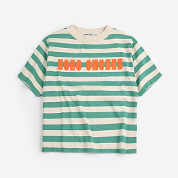 Футболка BC Modern striped от бренда Bobo Choses Молочный Зеленый