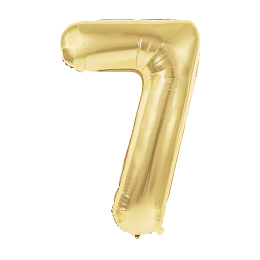 Воздушный шар Цифра 7 Gold 36 см от бренда Tim & Puce Factory