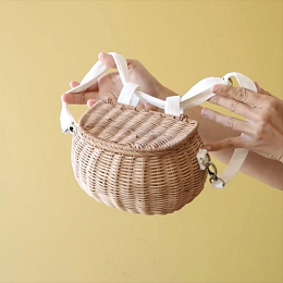 Корзинка для велосипеда, сумка-рюкзак Straw 3 в 1 от бренда Olli Ella