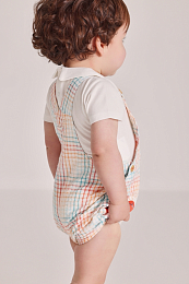 Боди и полукомбинезон в разноцветную клетку от бренда Boboli