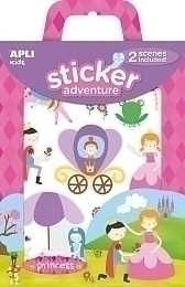 Многоразовые наклейки "Принцессы" + постеры от бренда Apli Kids