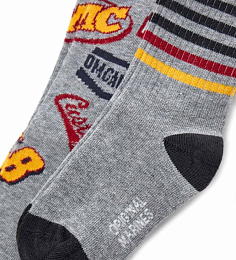 Носки 2 пары серого цвета с принтом от бренда Original Marines