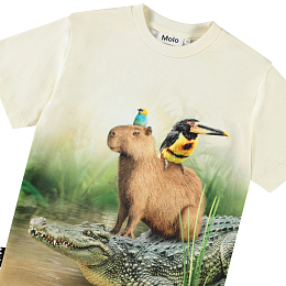Футболка Rubin Capybara chill от бренда MOLO Разноцветный Молочный