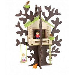 Конструктор из дерева Домик на дереве от бренда Jeujura
