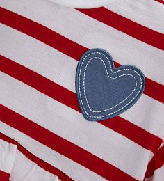 Футболка-кроп с воланами от бренда Original Marines Белый Красный