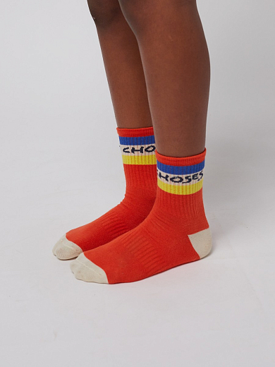Носки Red Multicolor Stripes от бренда Bobo Choses