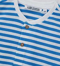 Футболка в бело-голубую полоску от бренда Original Marines Разноцветный