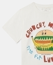 Футболка Crunchy Lunchy от бренда Stella McCartney kids Молочный