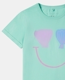 Футболка Seashell Smile от бренда Stella McCartney kids Зеленый