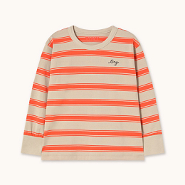 Лонгслив RETRO STRIPES Summer red от бренда Tinycottons
