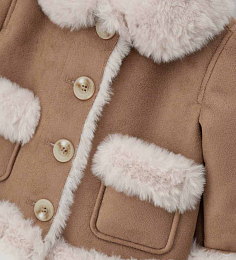 Дубленка с меховой отделкой от бренда Original Marines