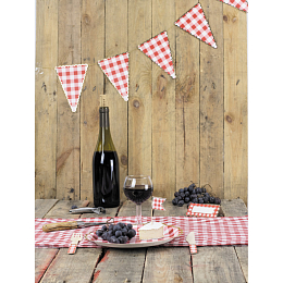 Гирлянда Флаги Красная клетка и золото 3 м от бренда Tim & Puce Factory