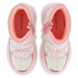 Сапоги с мехом и шнурками от бренда Billieblush