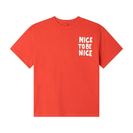 Футболка Nice to be nice от бренда Stella McCartney kids Красный