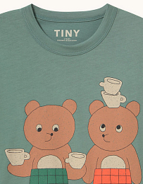Футболка TINY TEA ROOM от бренда Tinycottons Зеленый