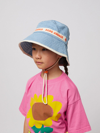 Панама Blue Denim с контрастной полосой от бренда Bobo Choses