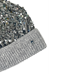 Шапка серого цвета с пайетками от бренда Original Marines
