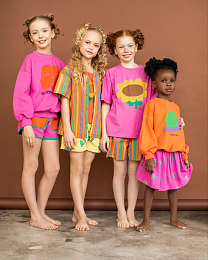 Шорты Pink color block от бренда Bobo Choses