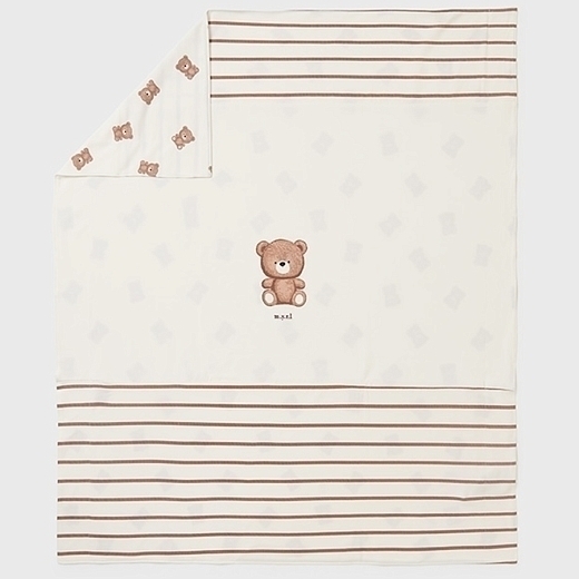 Одеяло-плед с мишкой бело-коричневое от бренда Mayoral