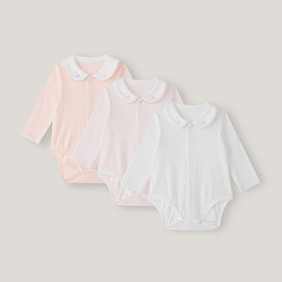 Боди с воротником 3 шт White-Pink от бренда Anna Leon