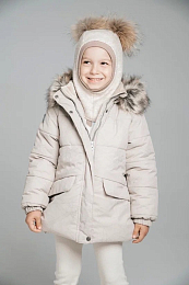 Шапка-шлем Double fur Beige от бренда Peppihat