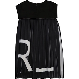 Платье черного цвета с белым принтом от бренда Karl Lagerfeld Kids