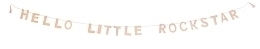 Мини-гирлянда для новорожденного HELLO LITTLE ROCK STAR персиковый от бренда Tim & Puce Factory