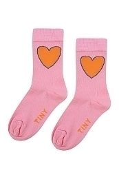 Носки розовые с сердцем от бренда Tinycottons