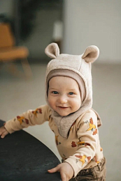 Шапка-шлем Hippo beige от бренда Peppihat