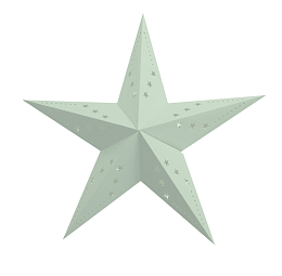 Декоративная звезда 60 см пастельный зеленый от бренда Tim & Puce Factory