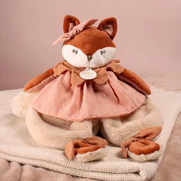 Лиса персиковая комфортер от бренда Doudou et Compagnie