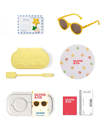 Очки JUNIOR Oval Sunglasses-Citrus Garden-Citrus Yellow от бренда Olivio and Co