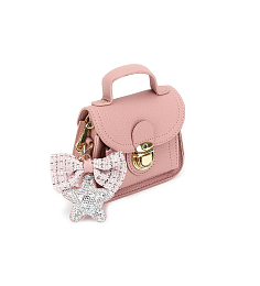 Сумка розового цвета с брелком от бренда Original Marines