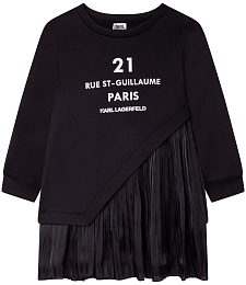 Платье RSG из неопрена с плиссировкой от бренда Karl Lagerfeld Kids
