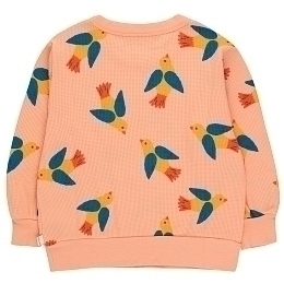 Свитшот оранжевого цвета с птичками от бренда Tinycottons