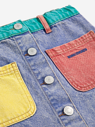 Юбка Color block denim от бренда Bobo Choses