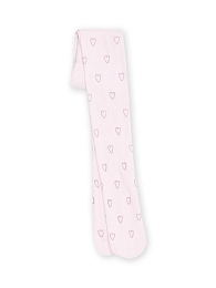 Колготки нежно-розовые с сердечками от бренда DPAM