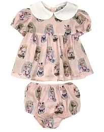 Платье с воротничком Animal Print с блумерами от бренда Raspberry Plum