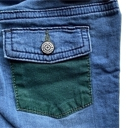 Шорты джинсовые с нашивками от бренда Original Marines