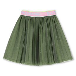 Юбка Green с розовым поясом от бренда Billieblush