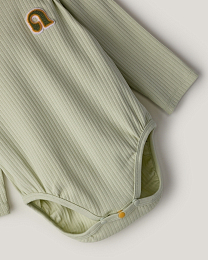 Набор боди розового, зеленого и белого цвета в рубчик от бренда Anna Leon