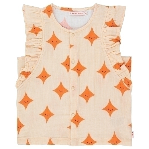 Блузка с оранжевыми звездами от бренда Tinycottons