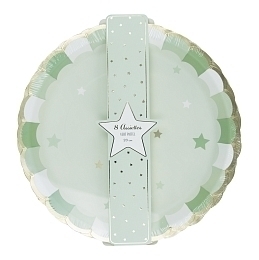 Тарелки Пастельный зеленый с золотом 8 шт от бренда Tim & Puce Factory