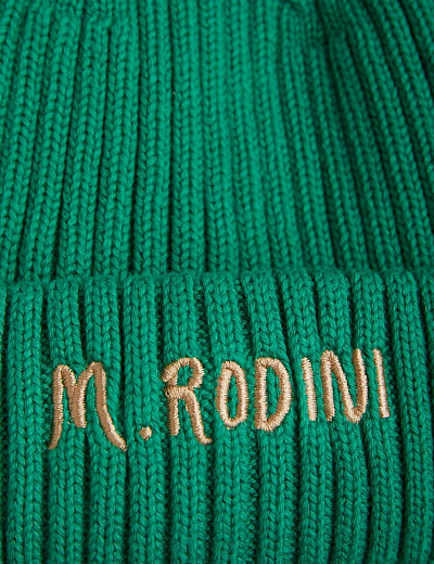 Шапка RIB Green от бренда Mini Rodini