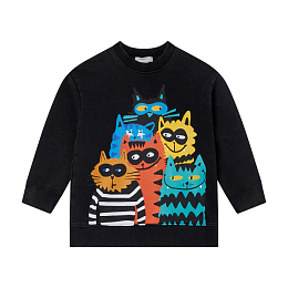 Свитшот Black Cats от бренда Stella McCartney kids