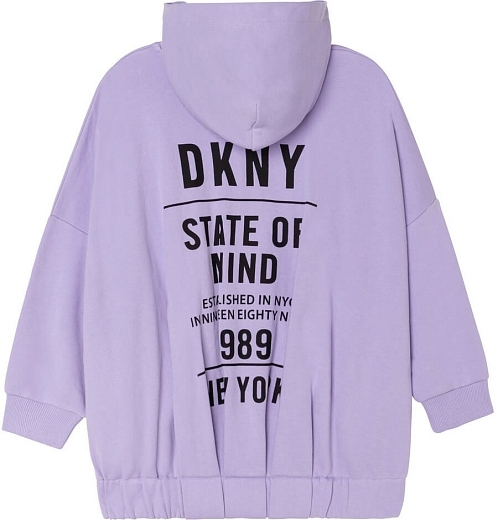 Толстовка фиолетового цвета на молнии от бренда DKNY