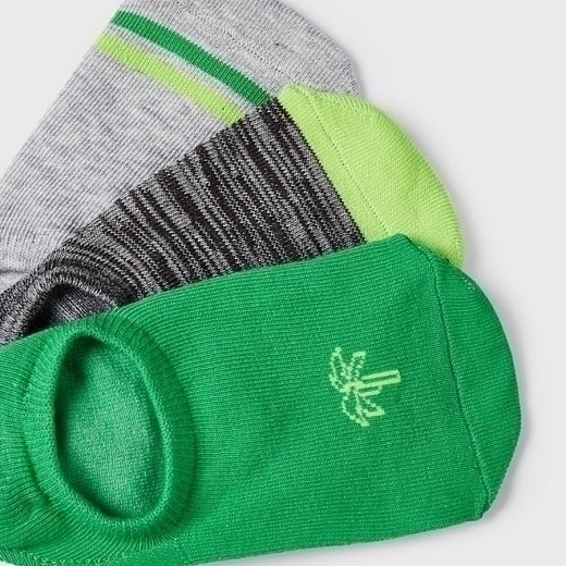 Носки-следики 3 пары серо-зеленые от бренда Mayoral