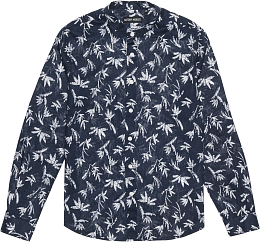 Рубашка темно-синяя с принтом от бренда Antony Morato