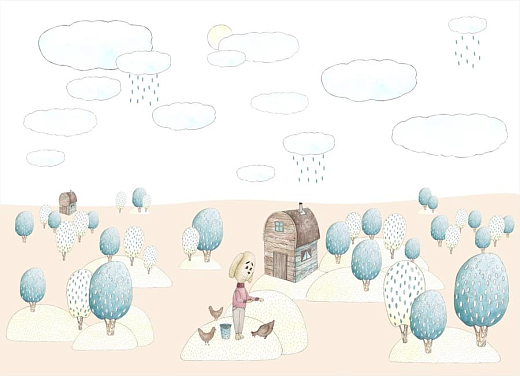 Фотообои на стену FARM Pink от бренда ID Wall