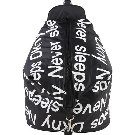 Рюкзак черный с надписью от бренда DKNY